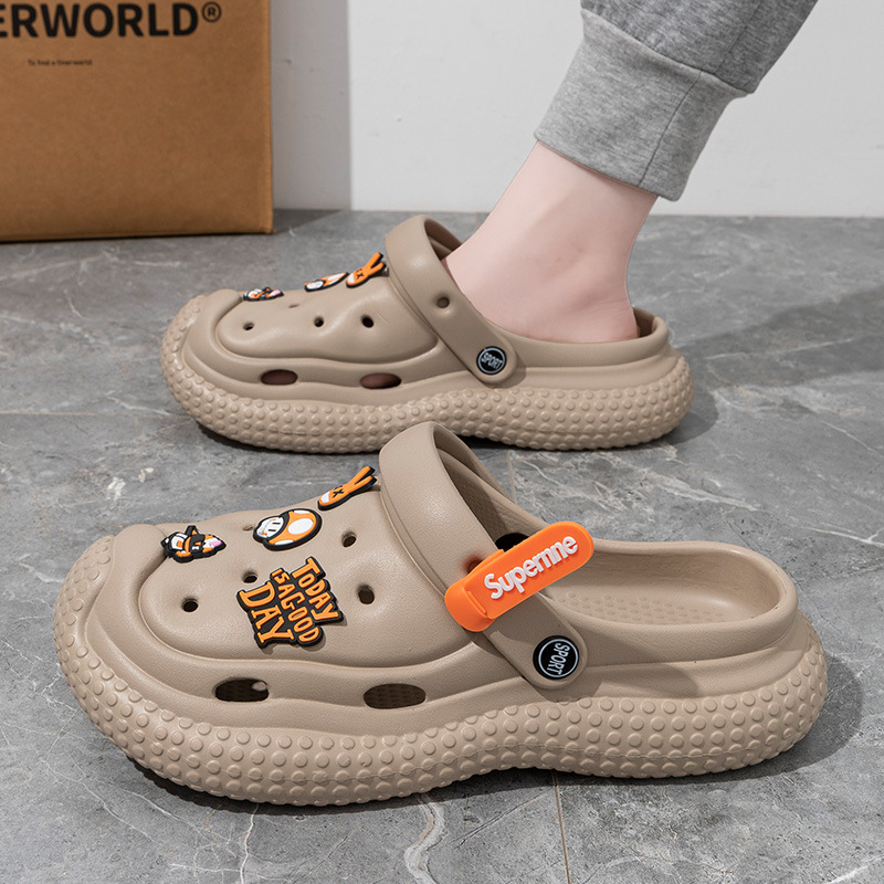 Hole Shoes Men's Home Shoes Household Baotou Shoes Youth EVA Slippers Hollow Beach Shoes Sandals Wholesale