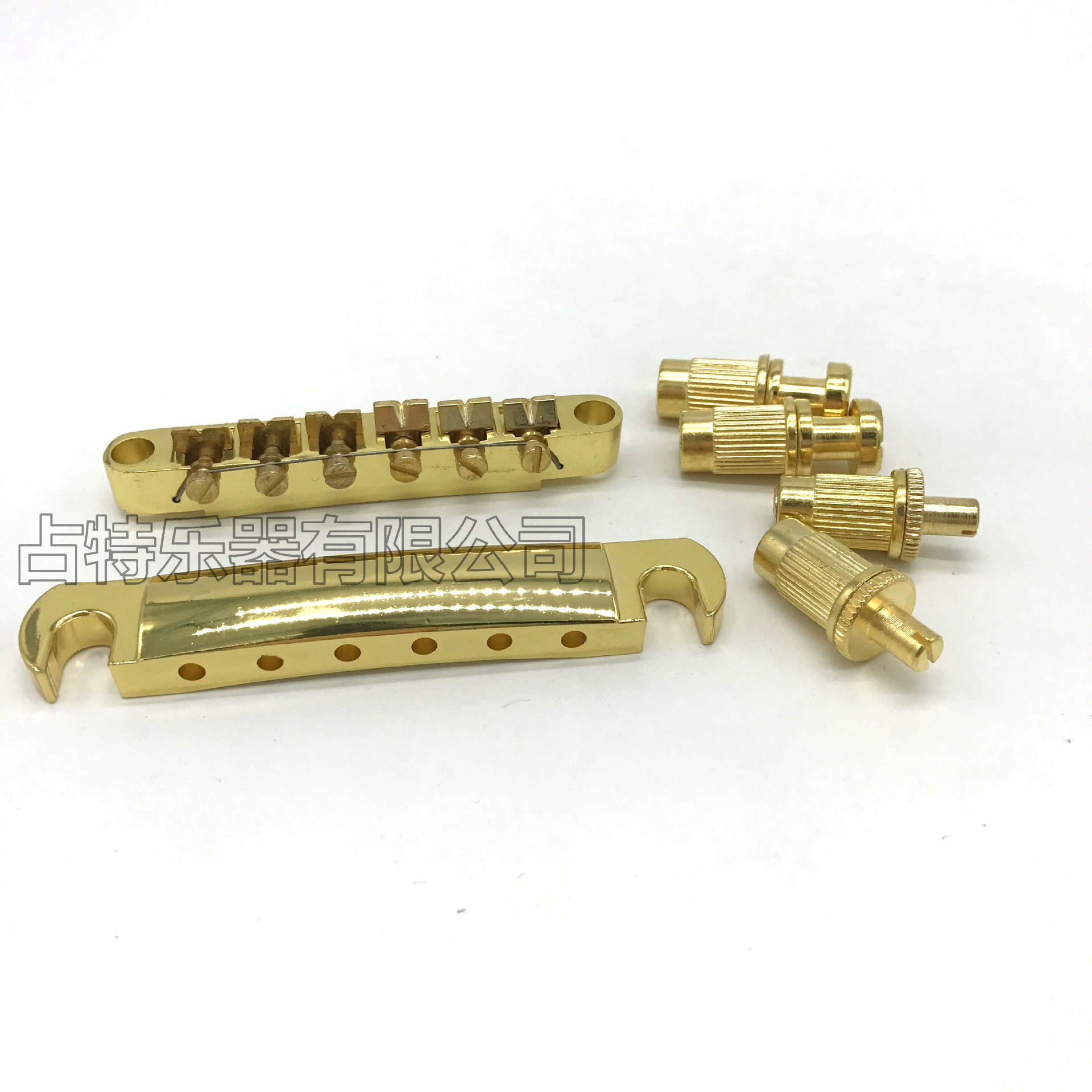 Electric guitar accessories 6 string LP electric guitar bridge zinc alloy pull string plate gold