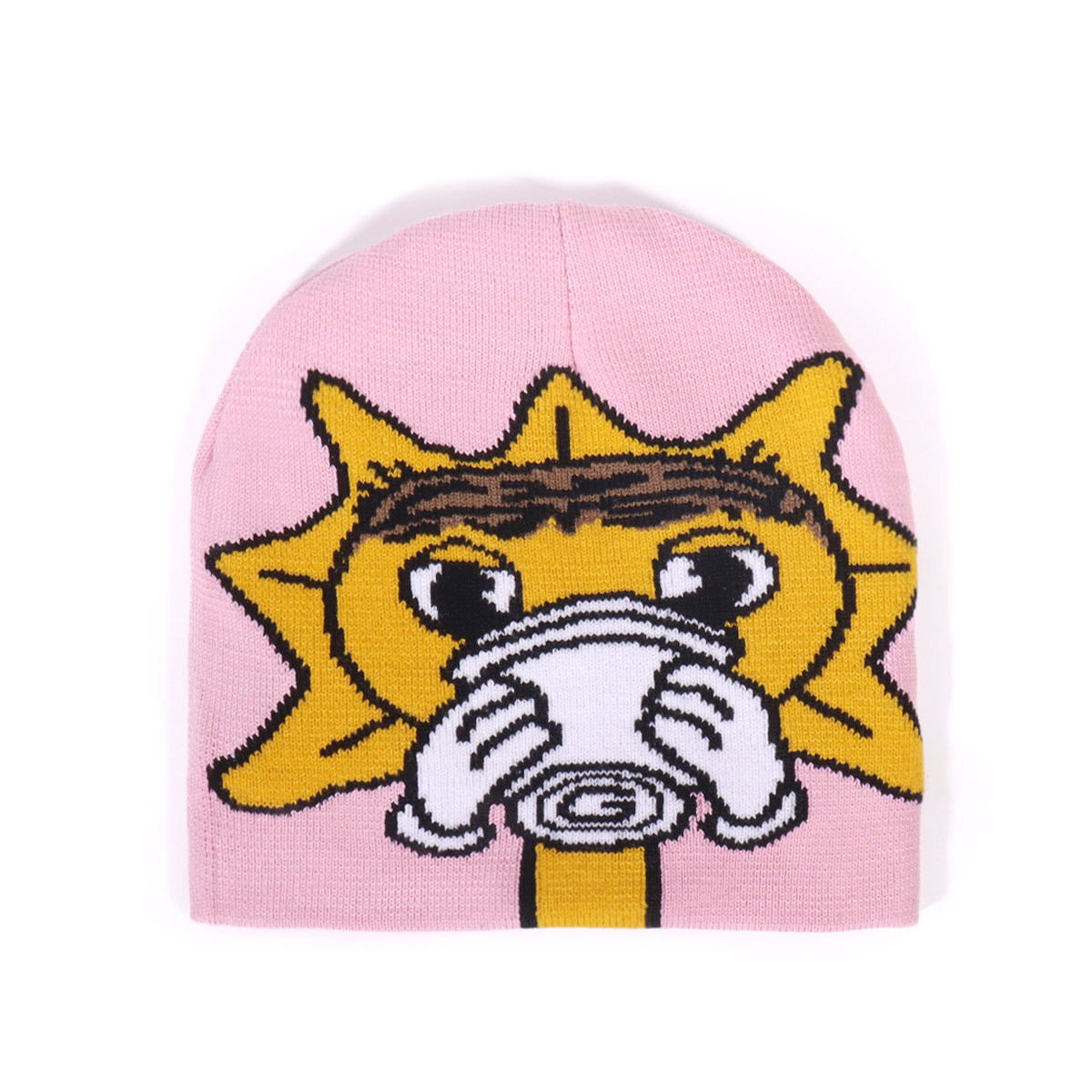 Picture of Cross-border New Cute All-match Knitted Hat Niche Design Street Popular Outdoor Cold-proof Pullover Wool Hat in stock