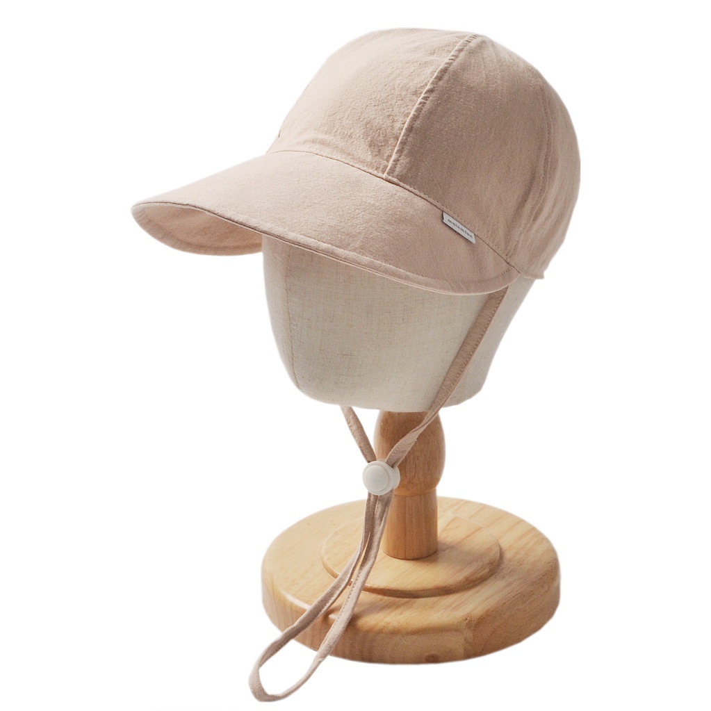 moinmlon Korean-style Spring and Summer Children's Large Brim Sunshade Cap Baby Sunscreen Cotton Cloth Sunshade Cap Baby Breathable