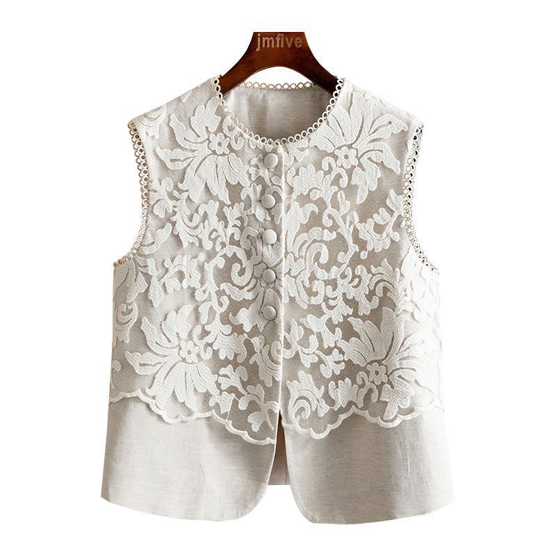 Picture of [Shop selling] Summer 2025 new French high-end fashion jacquard lace design waistcoat high waist