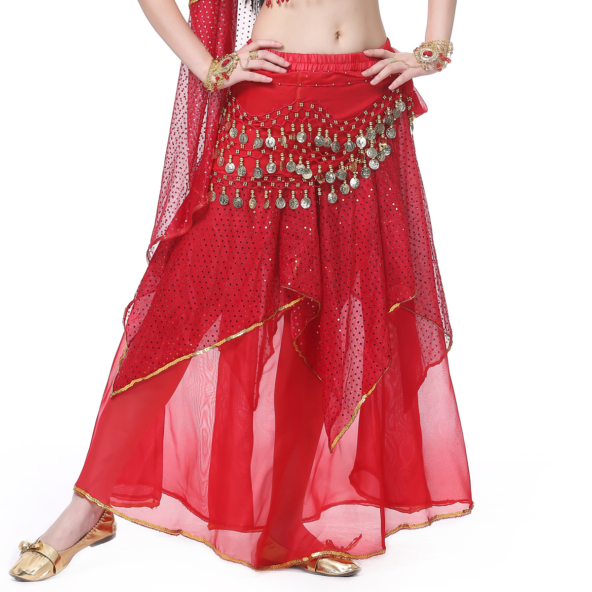 Dancer belly dance highlight skirt belly dance skirt charm stunning Indian dance performance dance skirt factory outlet