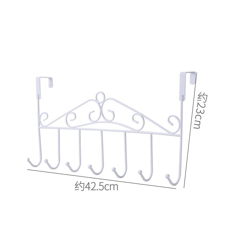Picture of Creative Wrought Iron Door Back Hook Coat Hood Storage Rack Nail-free Door Back Load-bearing Wrought Iron Hook