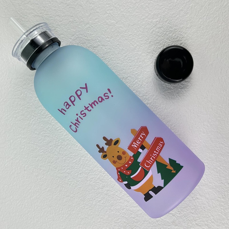 Picture of Large-capacity Plastic Straw Large Water Cup Plastic Wholesale Water Bottle High-looking Big Fat Cup Water Kettle Cute Summer