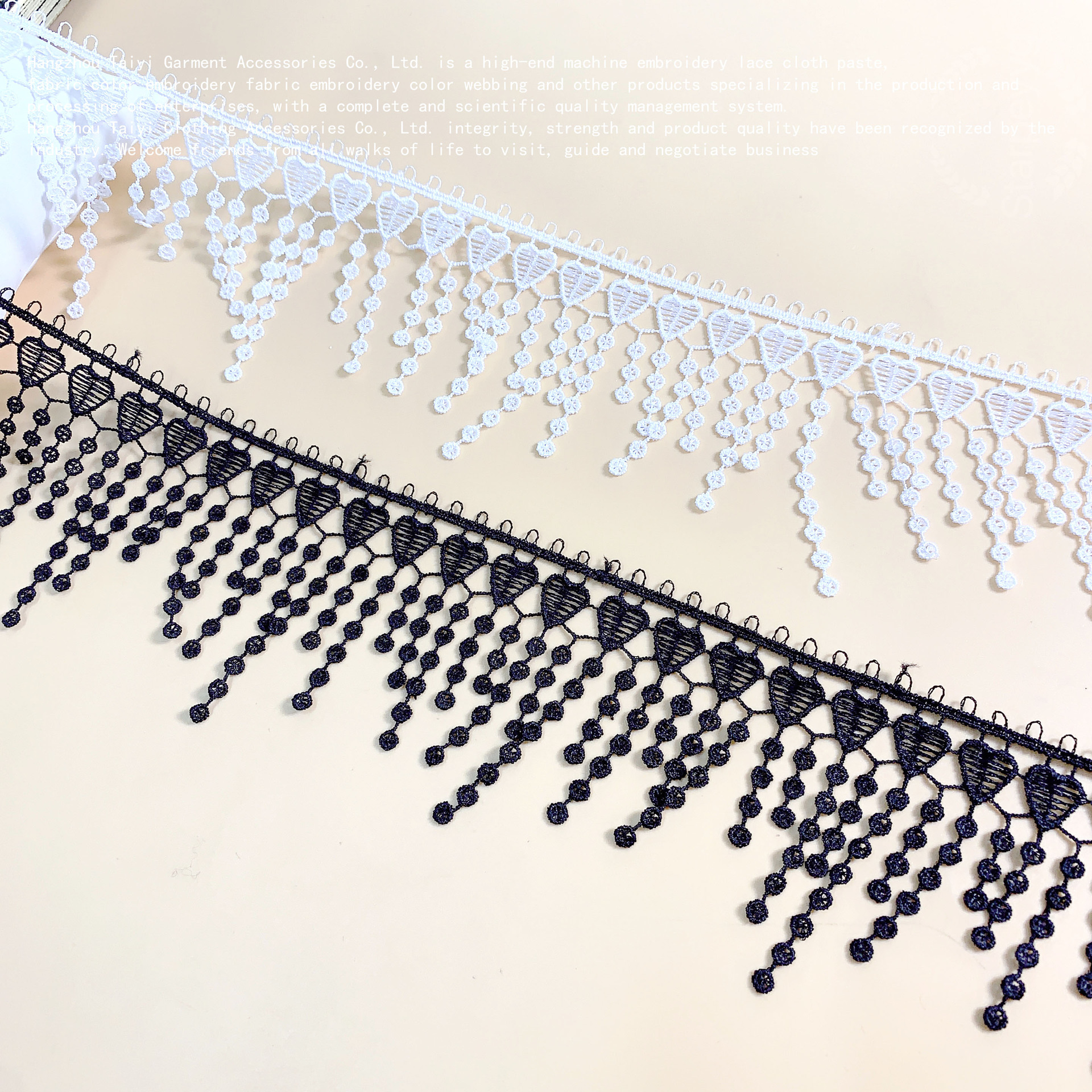 Good things polyester hollow polyester water-soluble lace clothing accessories flow tassel DIY unilateral wave bar code lace