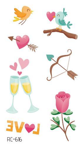 Picture of Ricklon Cross-border Waterproof Valentine's Day Tattoo Sticker Couple Confession Small Fresh Tattoo Sticker Wholesale Tattoo
