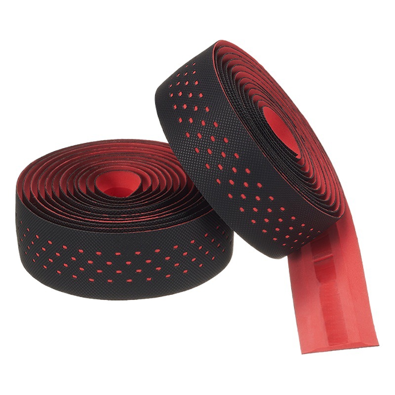 MOTSUV Road Handlehold with Dead Flying Bicycle Strap Non-Slip Breathable Sweat-Absorbing Silicone Bent Hole Handlehold