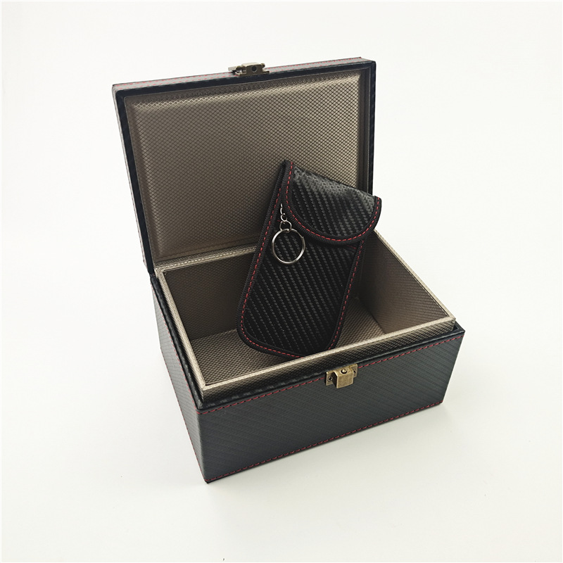 Picture of Cross-border carbon fiber shielding box + anti-theft key case wholesale Amazon popular RFID car security anti-theft box