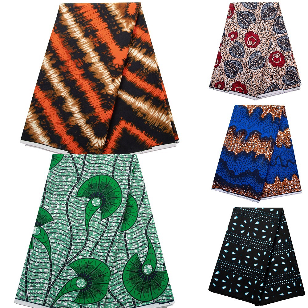 African wax african ethnic batik cloth in stock Ankara printed fabric TEMU Hishin