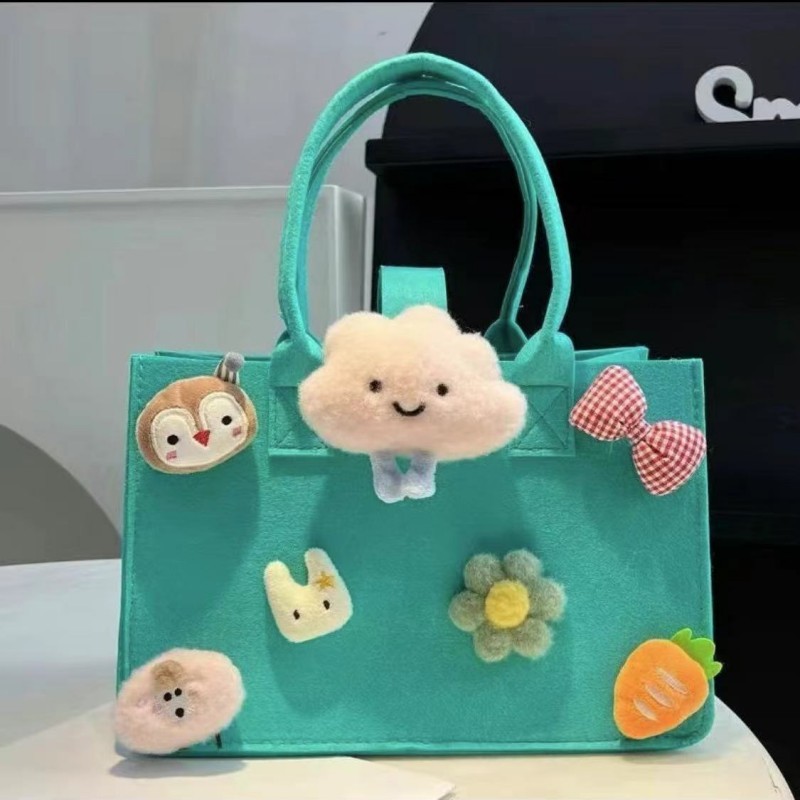 Picture of Handbag Tote Bag Mid-Autumn Festival Cartoon Felt Bag Souvenir Small Bag Baby Full Moon Banquet Bag Mid-Autumn Festival Souvenir