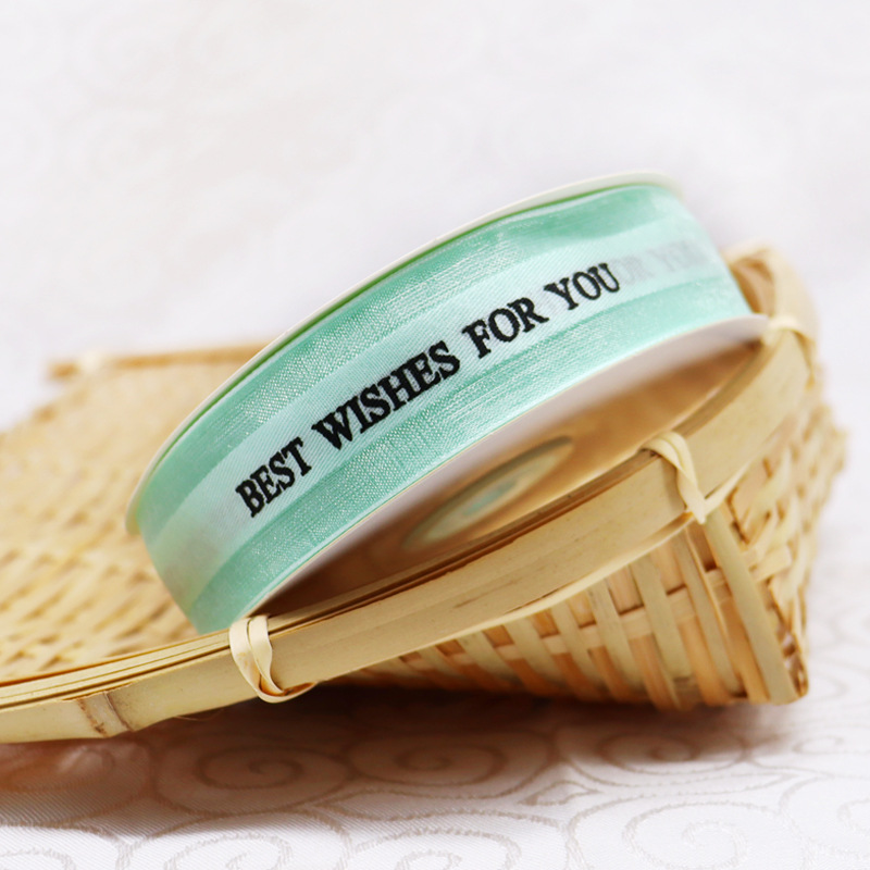 Picture of Factory in stock Happy Birthday Cake Ribbon Gift Flowers Braided Packaging Ribbon bouquet Ribbon Wholesale