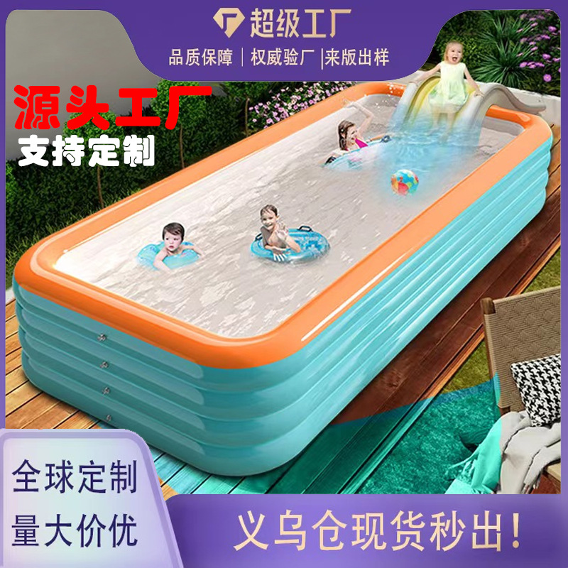 Picture of Cross-border Inflatable Swimming Pool Infant Rectangular Pool Children's Household Portable Large Adult Children's Bath