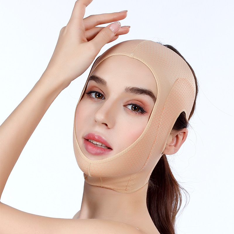 Picture of Face Sculpting Face Slimming Bandage V Face Artifact Home Facial Lifting Nasolabial Fold Tightening Sleep Shaping Mask Postoperative Bandage