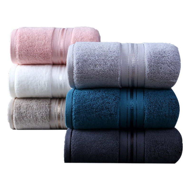 Wholesale Cotton Bath Towel Extra Thickened Combed Cotton Star Hotel Bath Towel Soft Absorbent Cross-border Hair