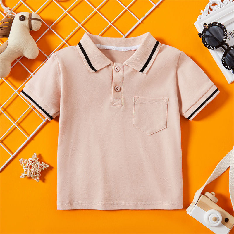 Picture of T001-black POLO short sleeve collar simple fashion comfortable Joker summer