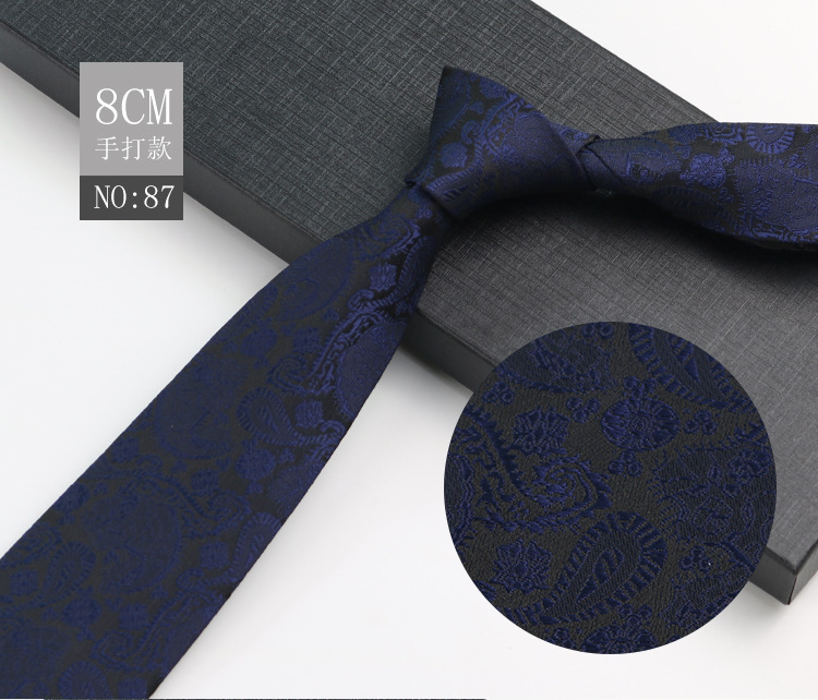 Picture of Men's Tie Business Shirt Stripesd Security Professional Formal Wear Wholesale Plus Logo Manufacturer 8cm Hand-Made