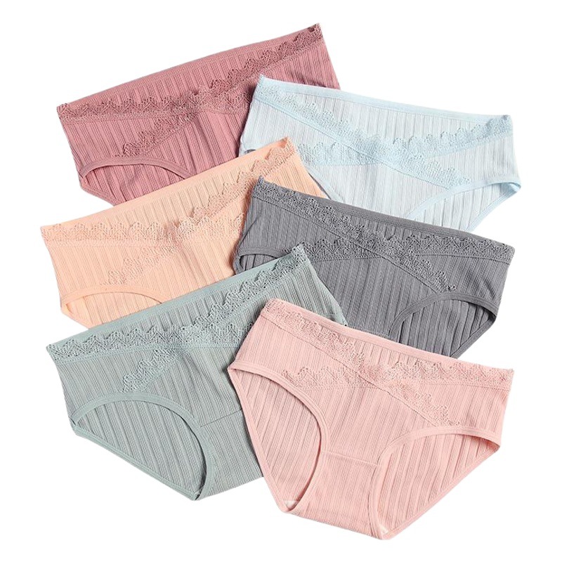 Pregnancy Want Things Threaded Low Waist Maternity Underwear Pure Cotton Early Pregnancy and Second Pregnancy Belly Support Pants Breathable Prenatal and Postpartum Pants