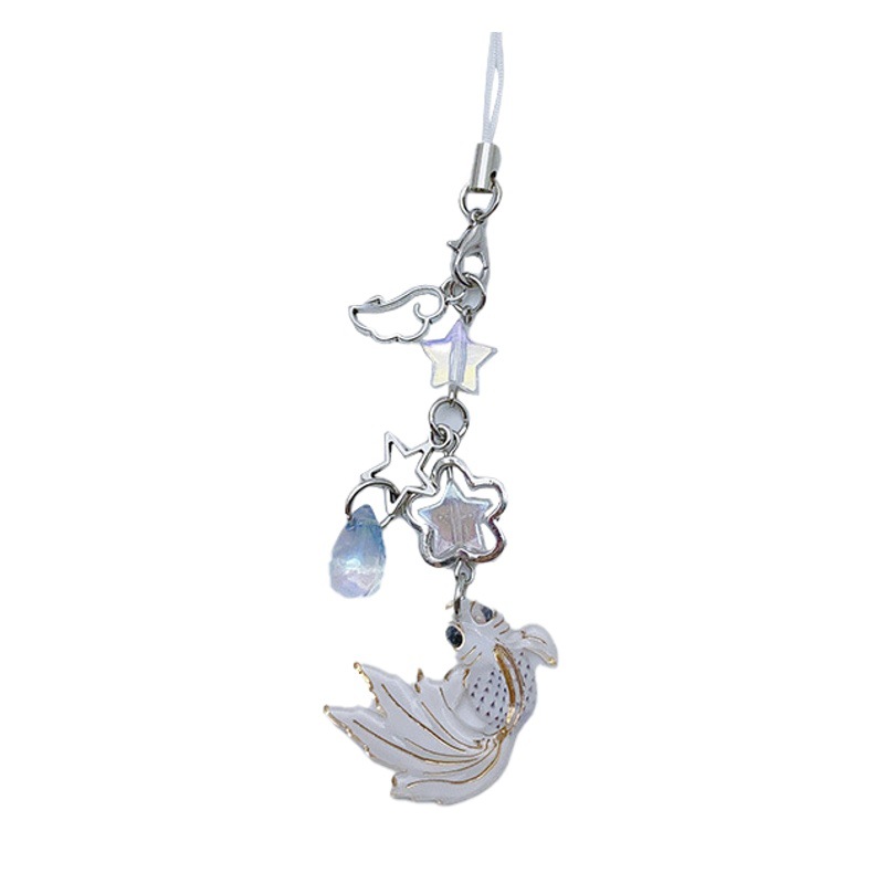 [Good luck koi] new Chinese national fashion koi star beaded chain personality all-match mobile phone chain car ornaments