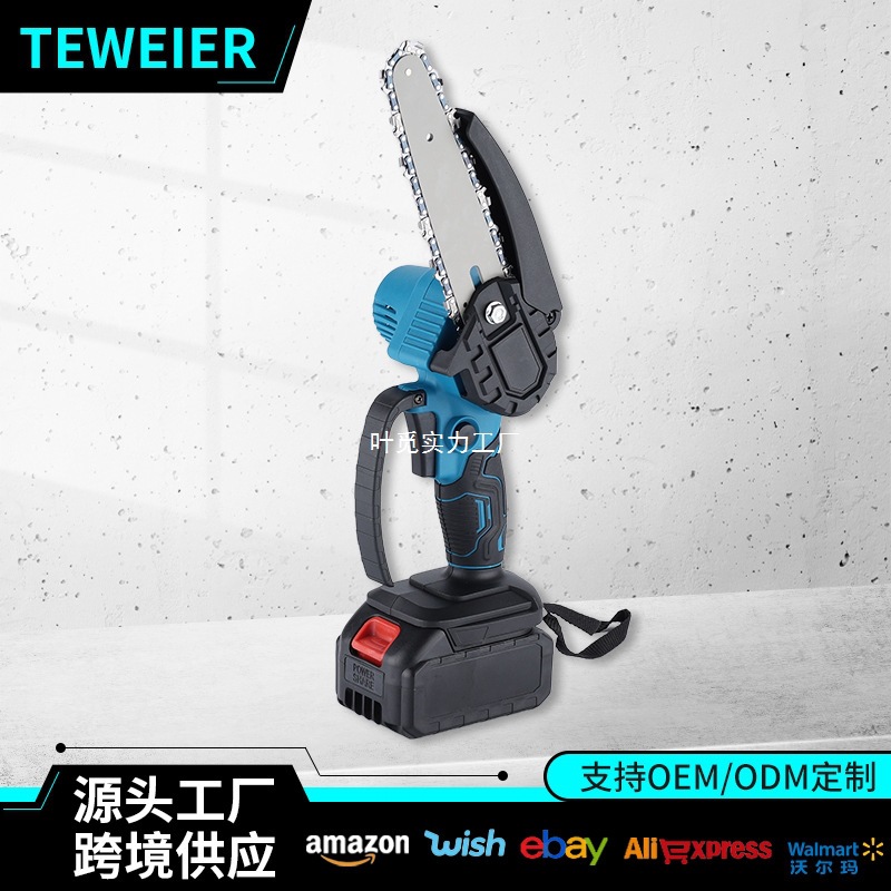 Cross-Border Oil Can 4inch Handheld Mini Saw 6inch Woodworking Garden Pruning Saw High-Power Electric Chain Saw Set