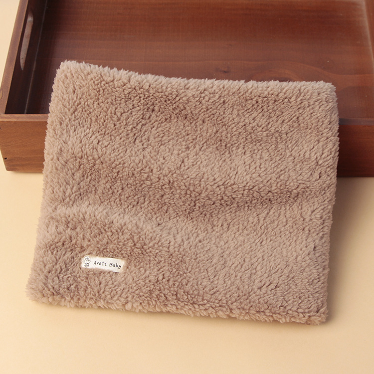 Picture of Winter New Korean Style Solid Color Children's Pullover Scarf for Boys and Girls Plush Thickened Scarf Baby Velvet Neck Sleeve