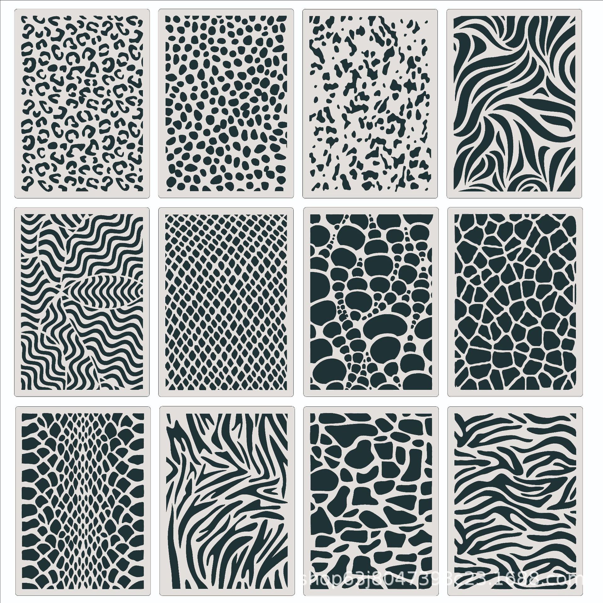 Amazon cross-border supply leopard pattern snake pattern long-term stable supply creative hollow Template
