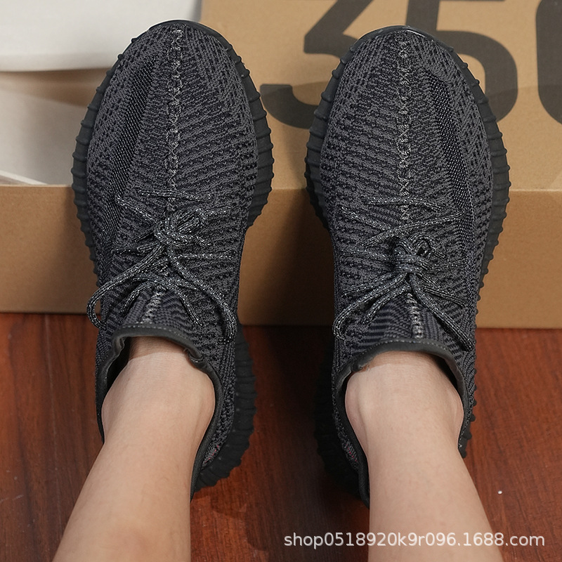 Spot wholesale Bai Yi coconut shoes men's 350 sneakers running shoes casual real pop black gypsophila student shoes