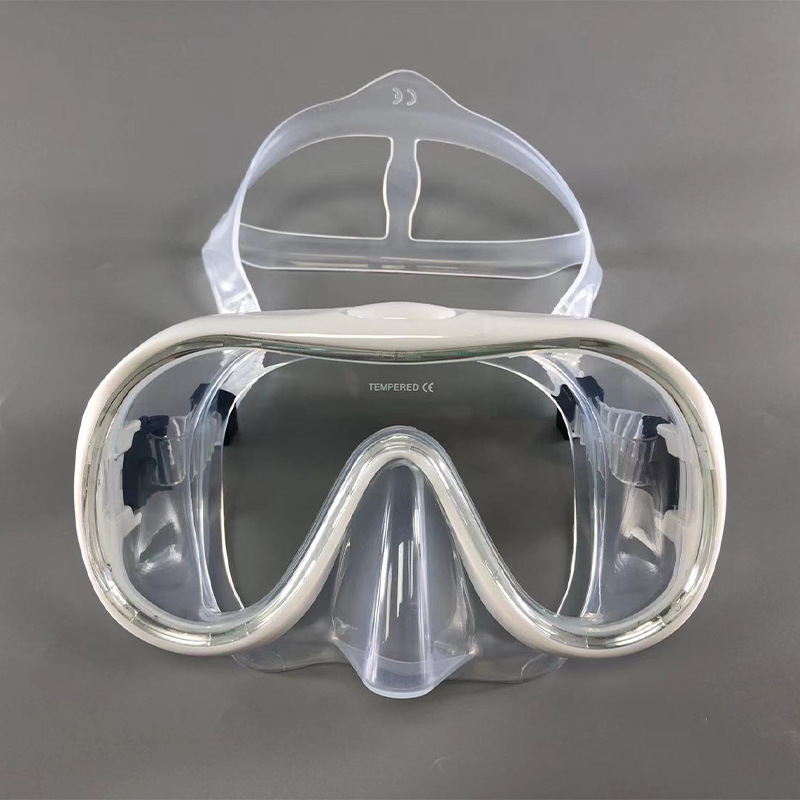 Picture of New diving goggles large frame HD adult snorkeling mirror tempered glass liquid silicone mask diving equipment