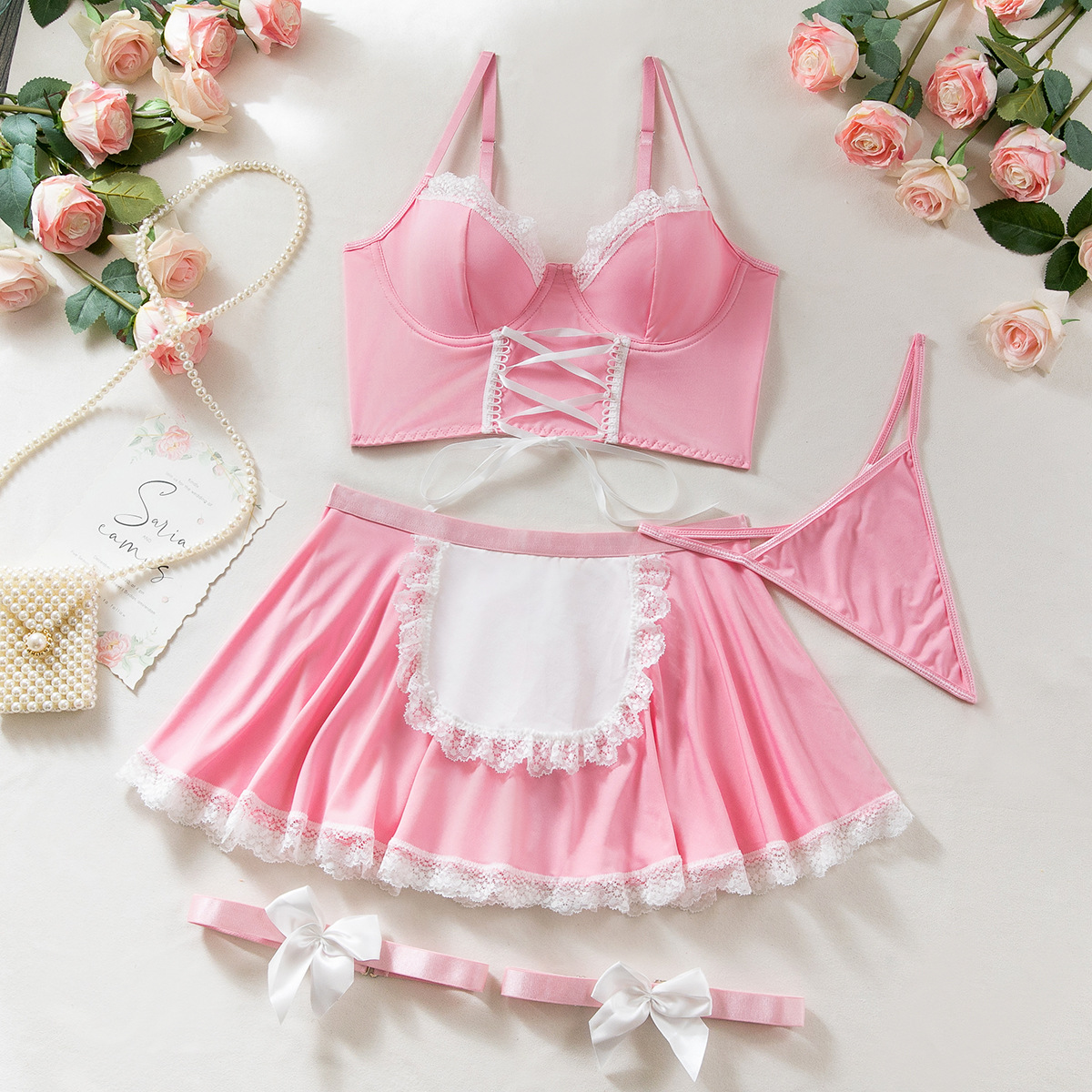 Picture of European and American sexy maid clothing role-playing uniform temptation suit sexy lingerie independent station supply
