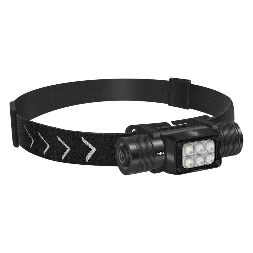 New white light red light green light three light source headlight cross-border TYPE-C aluminum alloy rechargeable outdoor fishing headlight