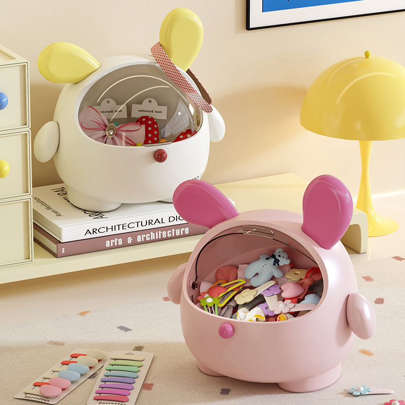 Desktop Storage Box Pier Dog Cosmetics Children's Hair Accessories Hair Rope Small Sundries Finishing Box Office Desk