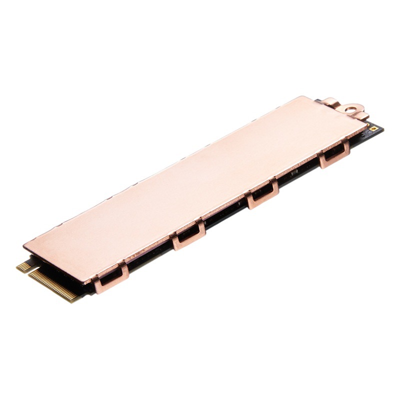 Picture of Cold matte copper M.2 2280 SSD radiator copper heat sink M.2NVMe solid state drive cooling vest