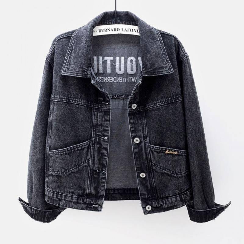 Picture of Embroidered Denim Jacket Women's Spring Clothing 2025 New Light Color Denim Short Jacket Women's Korean Style Loose Slim Easiest for Match