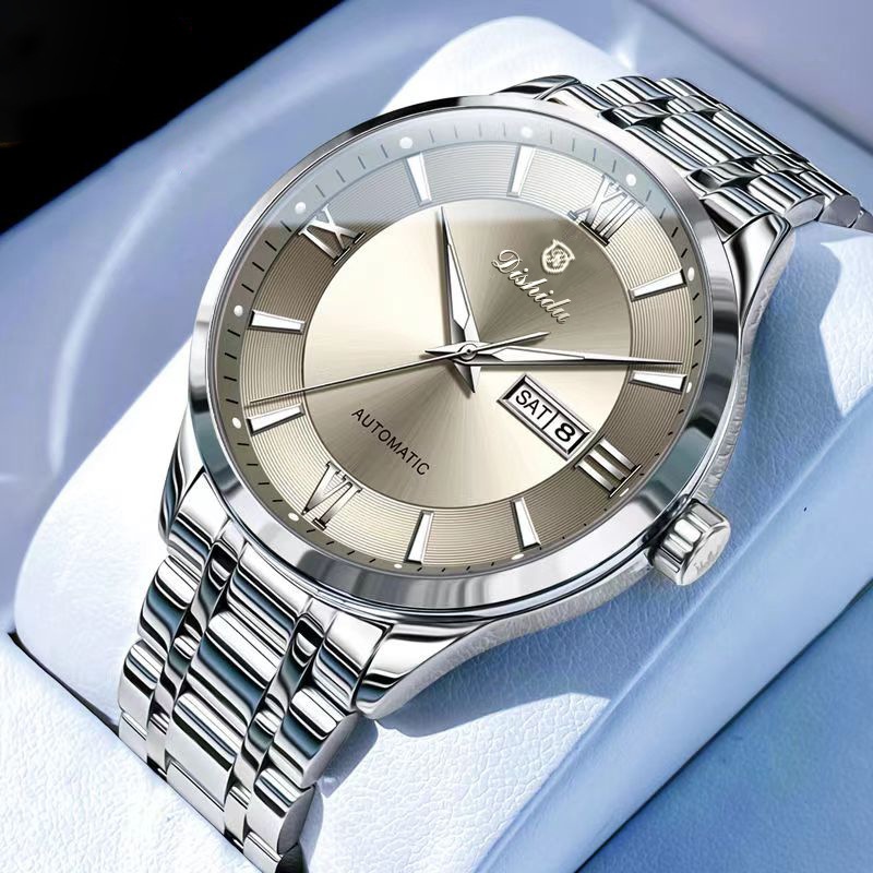 Picture of New non-automatic mechanical watch men's watch waterproof luminous calendar trembles live explosions a generation of hair