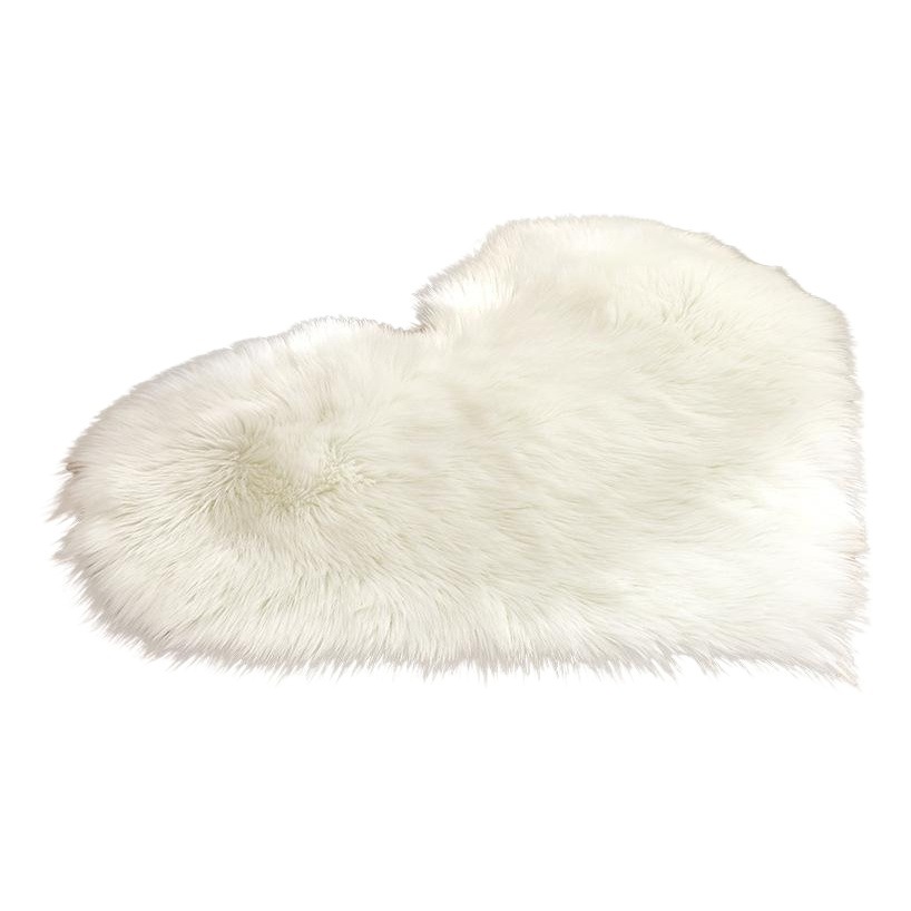 Plush Home Decorative Blanket Heart-shaped Carpet Living Room Bedroom Bedside Dirt-resistant Easy-to-take-care Floor Mat Cute Girl Style