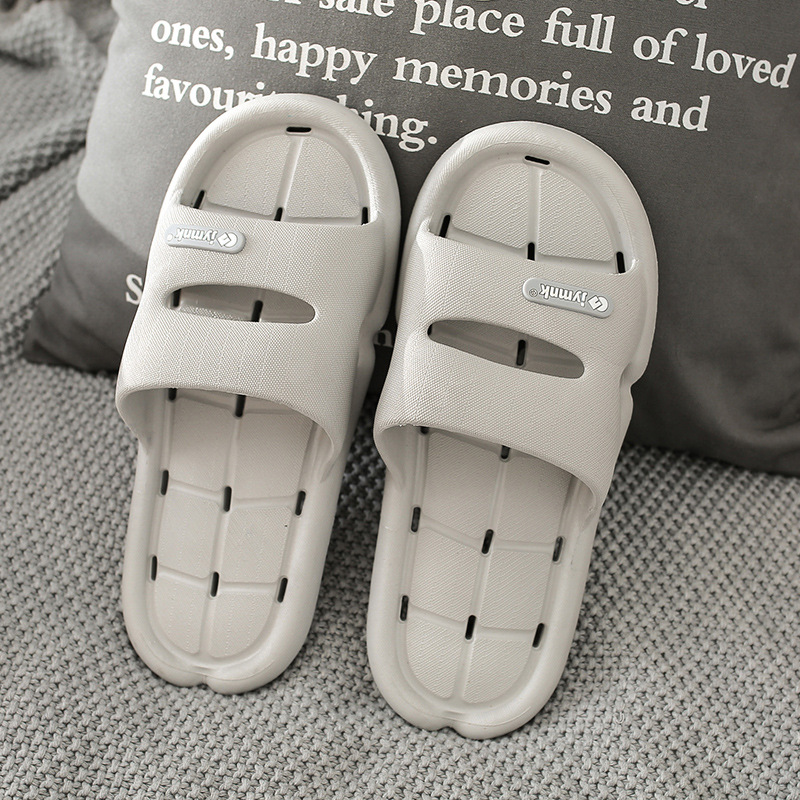 Picture of Monique home drag four seasons bath leaky slippers women's hollow non-slip couple bathroom quick-drying drain drag men