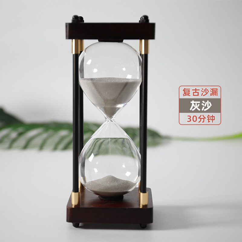 Picture of Retro Hourglass Ornaments 30/60 Minutes Hourglass Timer Chinese Valentine's Day Birthday Gift Creative Desktop Accessories