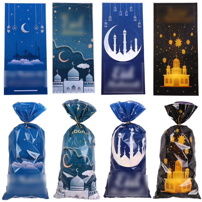 Cross-border foreign trade festival OPP gift bag moon party gift bag cellophane flat candy bag delivery tie