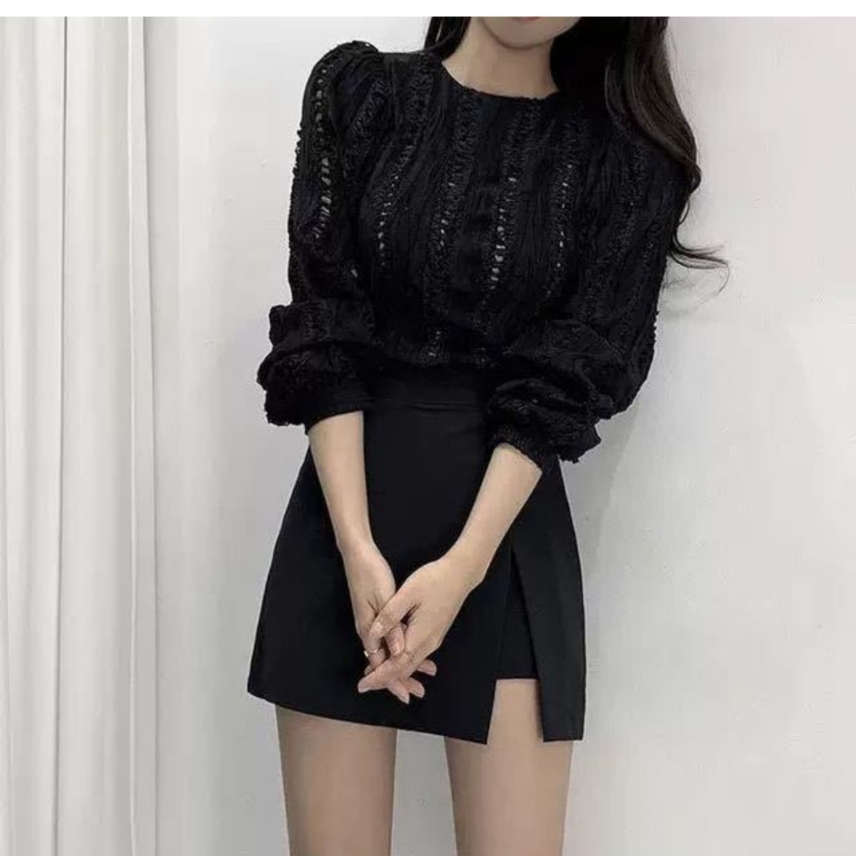 Slit Autumn Casual Ultra-Short Shorts Skirt for Women, Hip-Hugging, Royal Sister Style, Sexy A-Line Skirt, High-Waisted Hot Girl