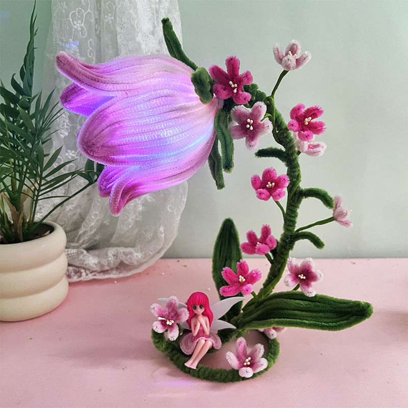 Picture of DIY Handmade Material Package Set Twist Stick Lily of the Valley Lantern Ornaments Night Light Girls Holiday Gift