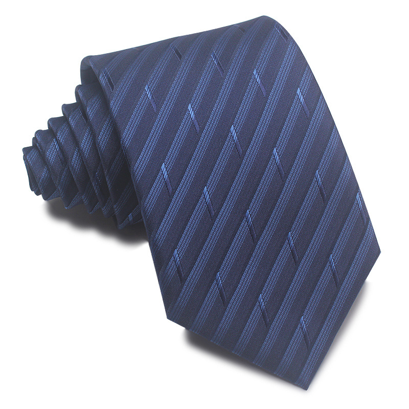 Picture of 25 New 8cm Polyester Jacquard Stripesd Tie 7cm Men's and Women's Business Formal Wear Casual High-End Red Black Blue
