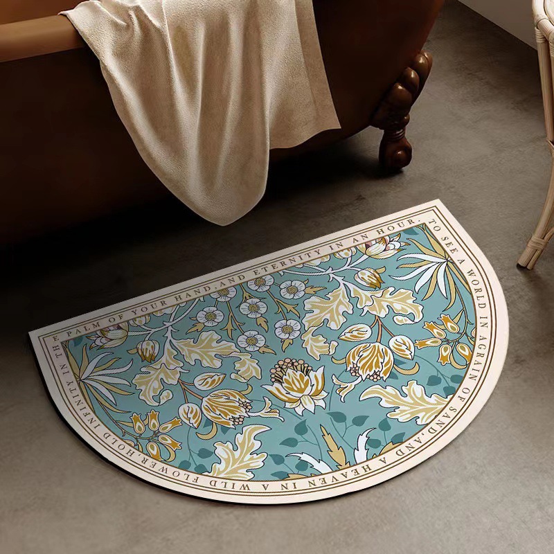 Picture of Diatom mud carpet vintage American floor mat bathroom door mat bedroom entrance mat bathroom kitchen entrance mat