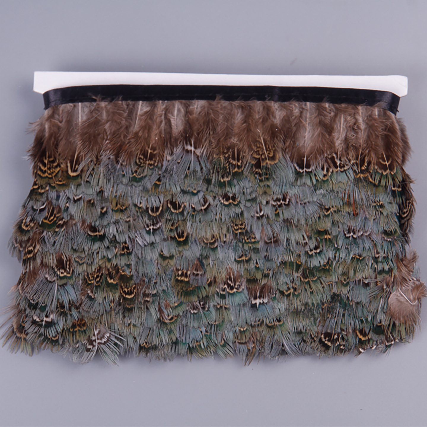 Wholesale Pheasant Feather Cloth Edge Green Eyebrow Cloth Belt DIY Small Feather Skirt Clothing Accessories Decorative Wedding Lace