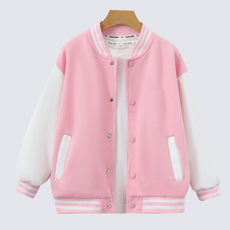 Girls' Baseball Suit Spring and Autumn New Cyber Popular Casual Children's Clothing Girls' Autumn Sports Clothes Children's Autumn Coat