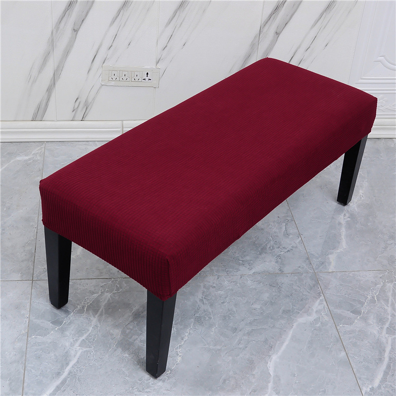 Picture of Elastic Household Long Bench Cover Corn Plaid Thickened Piano Cover Makeup Stool Cover Shoe Changing Stool Cover