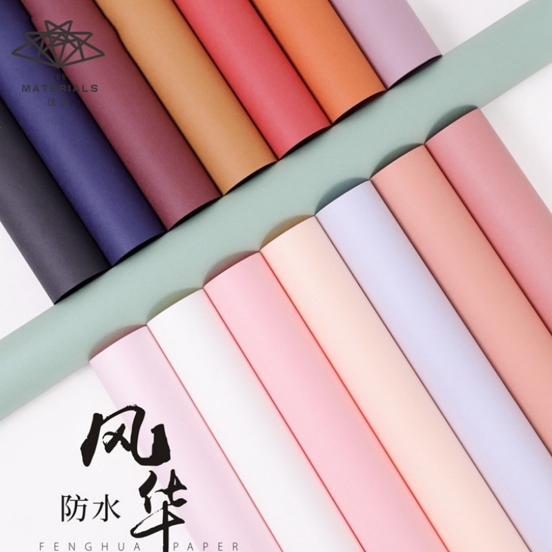 Yitong Fenghua paper anti-break Kraft paper flower packaging art paper waterproof flower bouquet packaging material