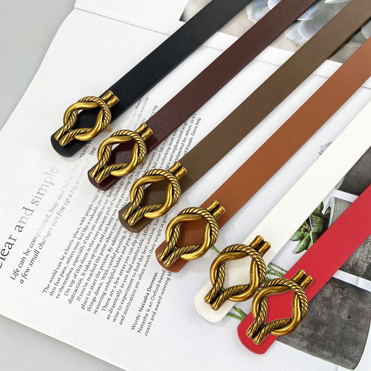 New Fashion OL Women's Belt Niche Design Suit Skirt Waist Seal Irregular Buckle high quality PU Belt