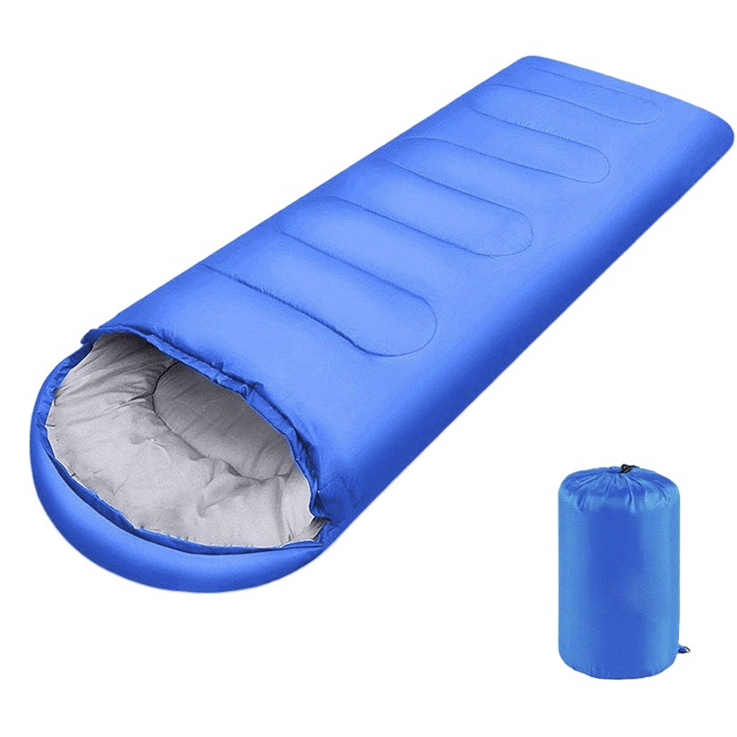 Cross-border supply envelope hooded sleeping bag spring, autumn and winter Three Seasons outdoor camping adult emergency hollow cotton sleeping bag