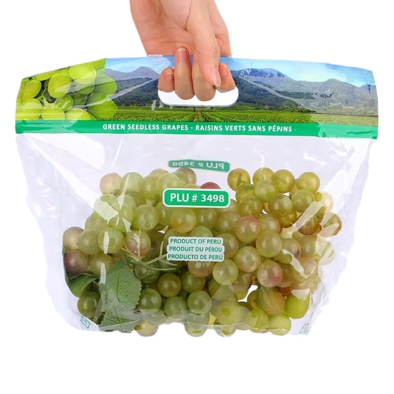 Disposable Fruit Packaging Bag Cherry Apple Fruit Preservation Bag Portable Grape Fruit High-end Self-supporting Packaging Bag