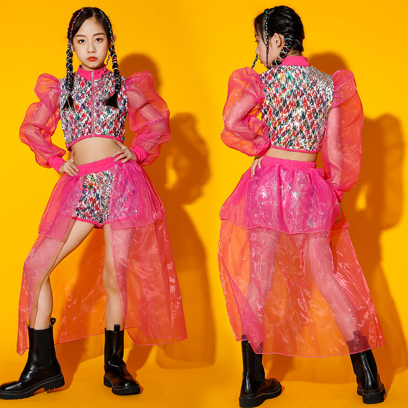 Girls' Jazz Dance Costume Sequin Costume Fashion Model Catwalk Fashion Clothing Internet Celebrity Photography Frying Street Fashion