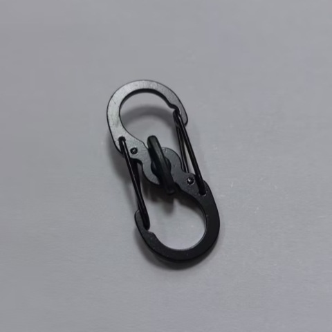 Picture of Fox Small size stainless steel 8-word buckle with lock anti-theft S buckle key chain travel bag buckle